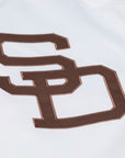 San Diego Padres Arctic White Lightweight Satin Full-Snap Jacket