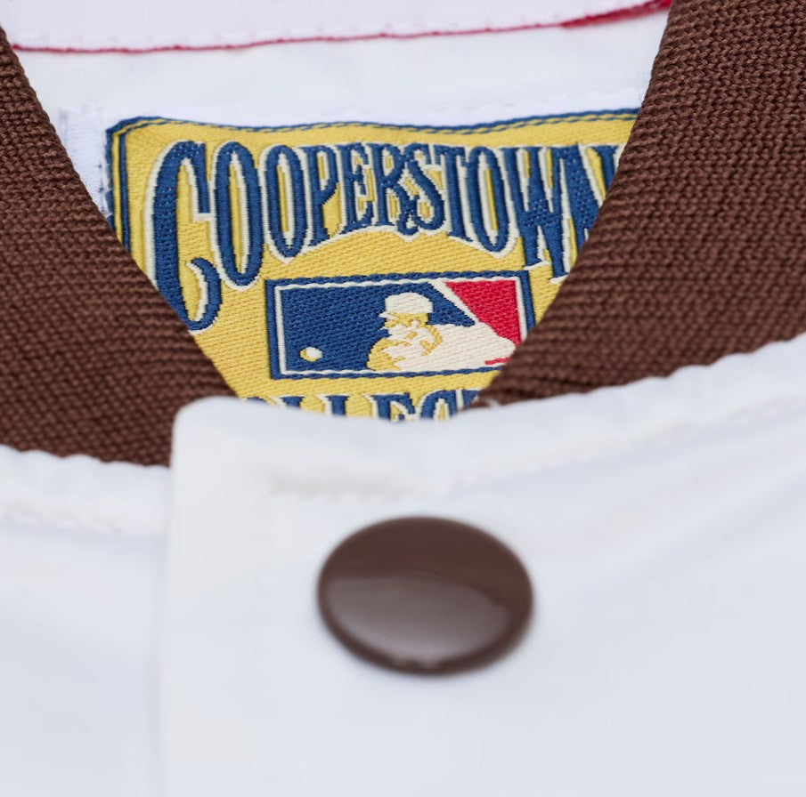 San Diego Padres Arctic White Lightweight Satin Full-Snap Jacket