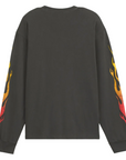 Burnin' Up Long Sleeve Tee Faded Black