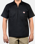 Short Sleeve Solid 1/2 Zip Shirt