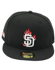 San Diego Padres Red Flame Logo Baseball Hat