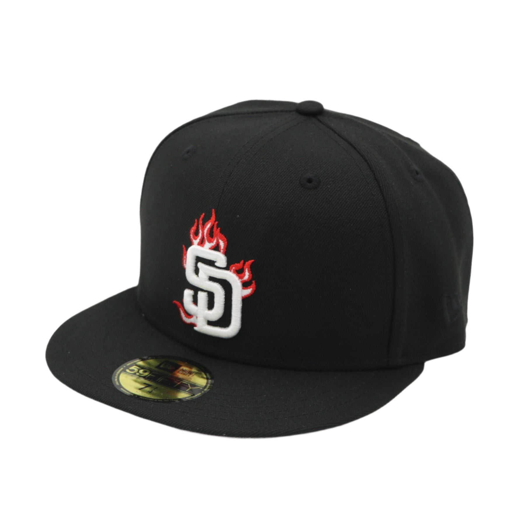 San Diego Padres Red Flame Logo Baseball Hat