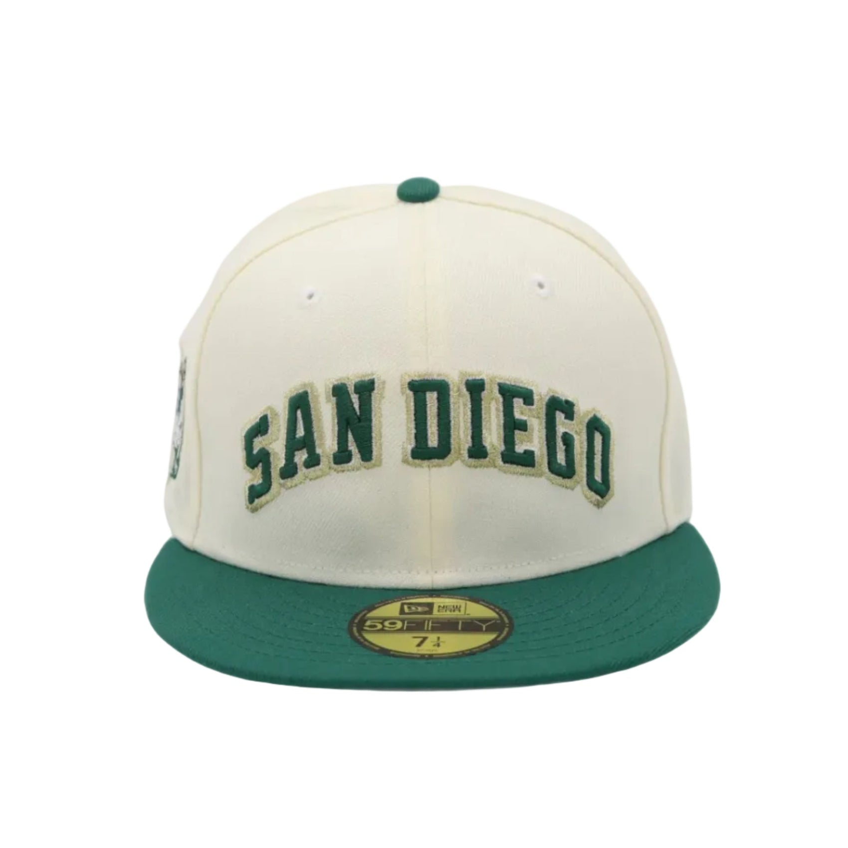 Baseball cap with 'San Diego' text on a white background